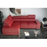 Γωνιακός καναπές Fred II LTHR-Kokkino-Αριστερή