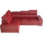 Γωνιακός καναπές Fred II LTHR-Kokkino-Αριστερή