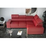 Γωνιακός καναπές Fred II LTHR-Kokkino-Δεξιά