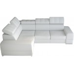 Γωνιακός καναπές Fred II Eco LTHR-Leuko-Αριστερή