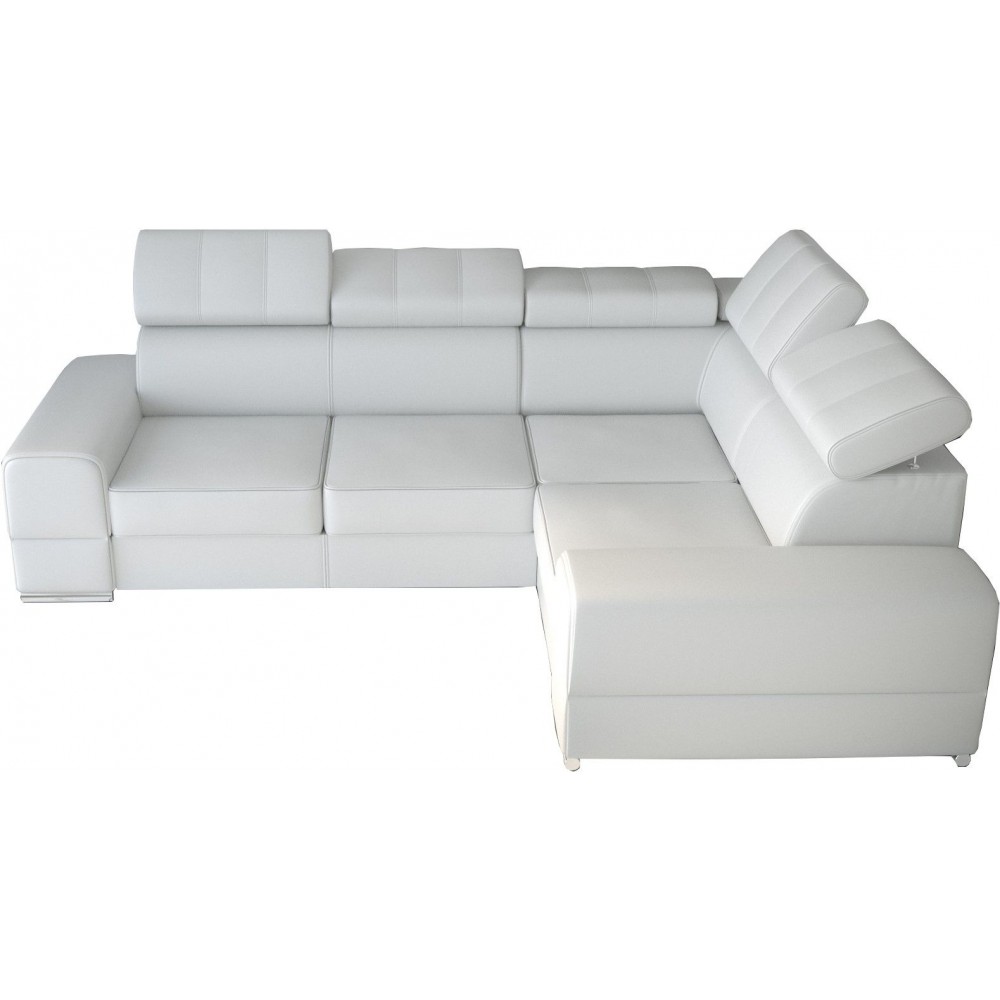 Γωνιακός καναπές Fred II Eco LTHR-Leuko-Δεξιά