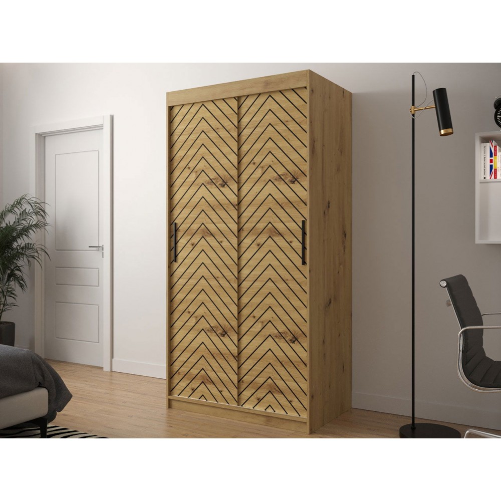 Ντουλάπα συρόμενη Jodelka-Artisan-Mauro-Μήκος: 100 εκ.