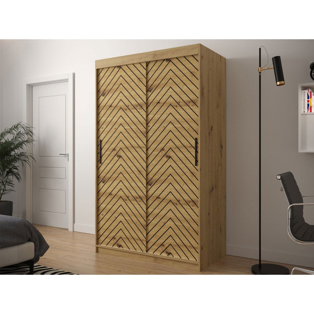 Ντουλάπα συρόμενη Jodelka-Artisan-Mauro-Μήκος: 120 εκ.