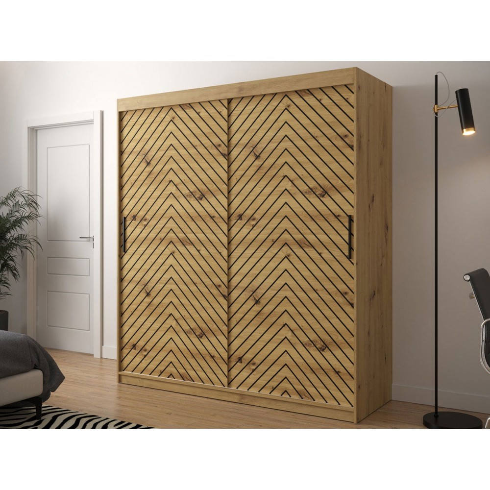 Ντουλάπα συρόμενη Jodelka-Artisan-Mauro-Μήκος: 180 εκ.