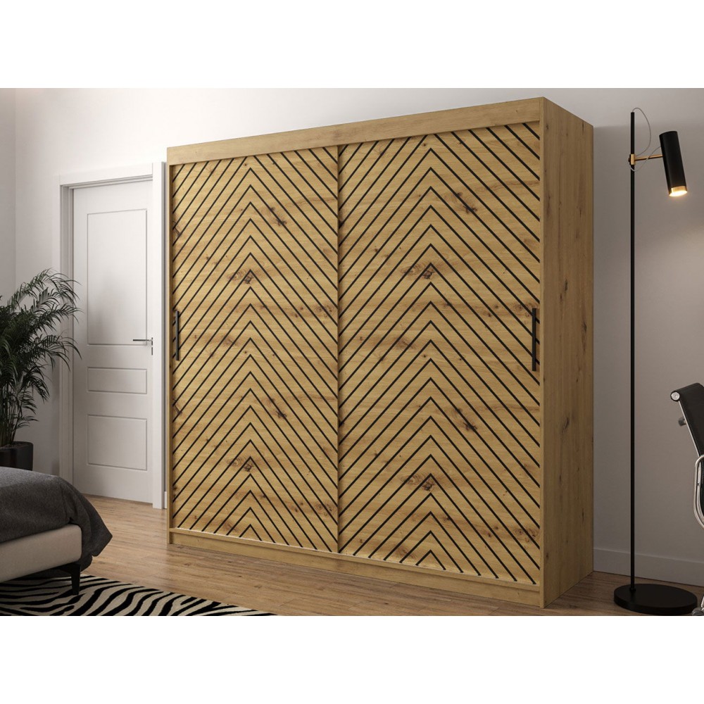 Ντουλάπα συρόμενη Jodelka-Artisan-Mauro-Μήκος: 200 εκ.