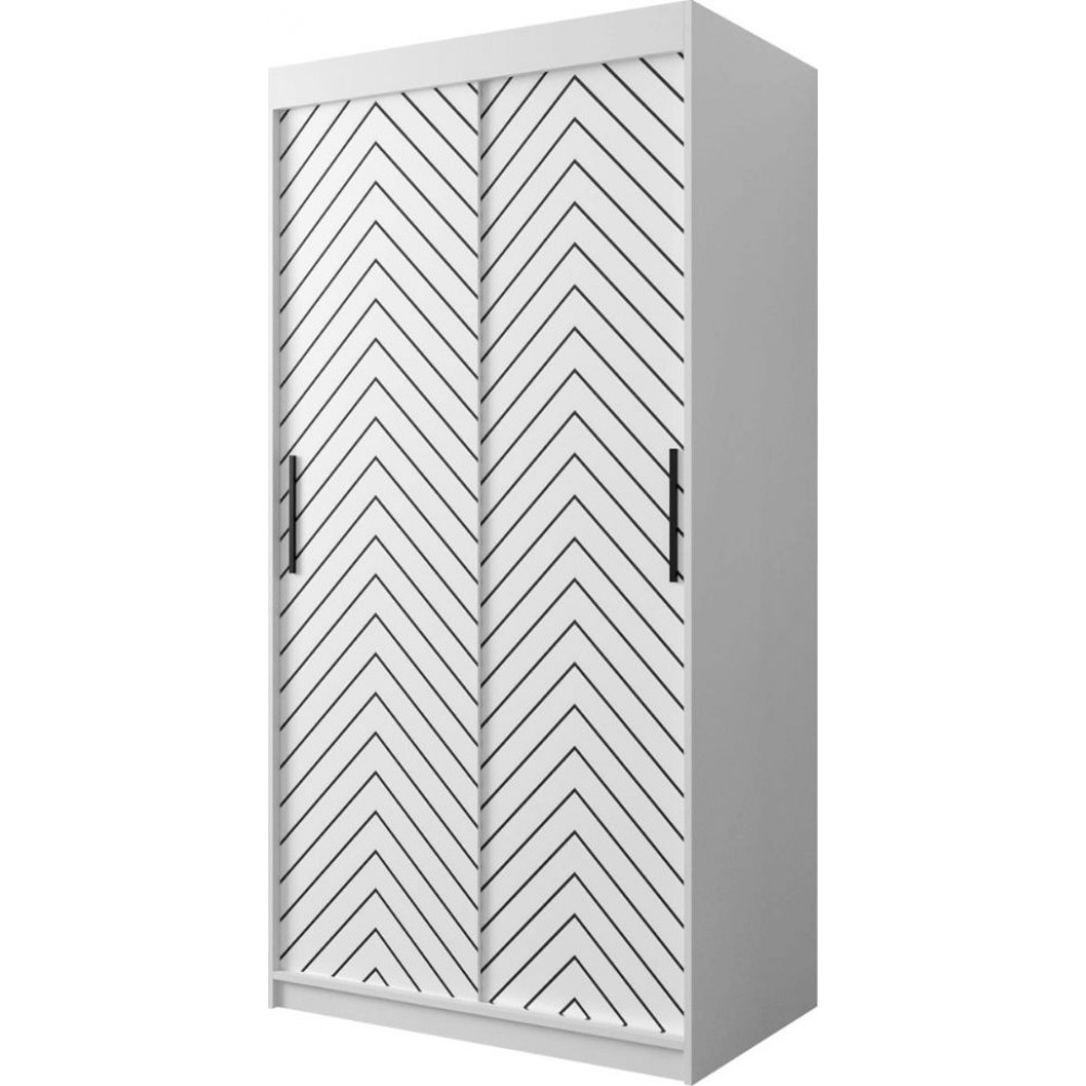 Ντουλάπα συρόμενη Jodelka-Leuko-Mauro-Μήκος: 100 εκ.