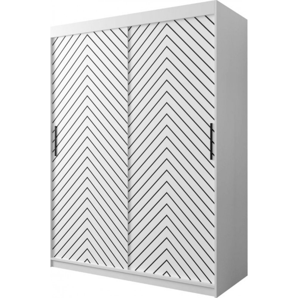 Ντουλάπα συρόμενη Jodelka-Leuko-Mauro-Μήκος: 150 εκ.