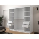 Ντουλάπα συρόμενη Jodelka-Leuko-Mauro-Μήκος: 200 εκ.