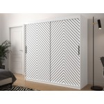 Ντουλάπα συρόμενη Jodelka-Leuko-Mauro-Μήκος: 200 εκ.