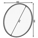 Καθρέπτης Grace-Leuko-Διάμετρος 80εκ