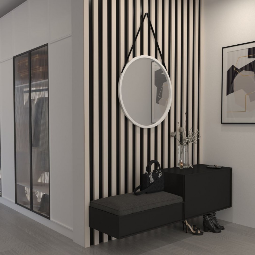 Καθρέπτης Grace II-Leuko-Διάμετρος: 60 εκ.