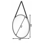 Καθρέπτης Grace II-Leuko-Διάμετρος: 60 εκ.