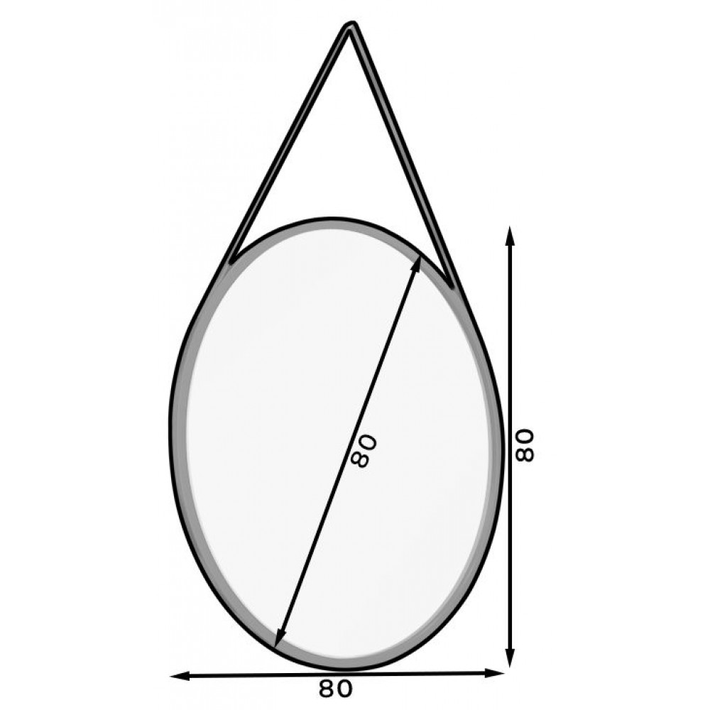 Καθρέπτης Grace II-Mauro-Διάμετρος 80εκ