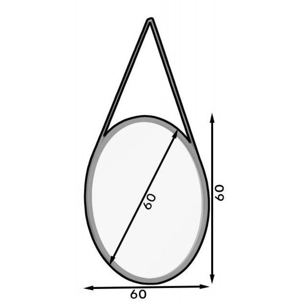 Καθρέπτης Grace II-Mauro-Διάμετρος: 60 εκ.