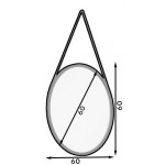 Καθρέπτης Grace II-Mauro-Διάμετρος: 60 εκ.