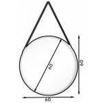 Καθρέπτης Grace III-Leuko-Διάμετρος: 60 εκ.