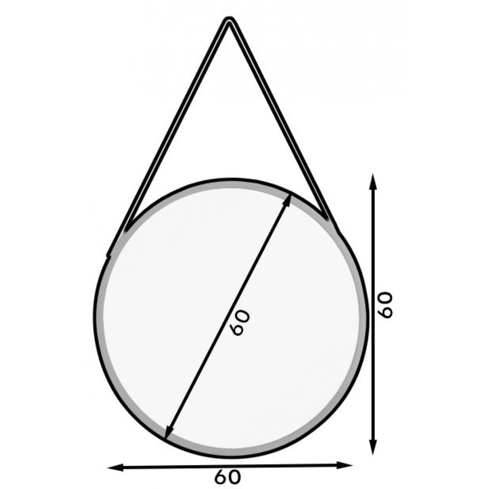 Καθρέπτης Grace III-Mauro-Διάμετρος: 60 εκ.
