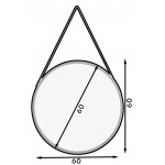 Καθρέπτης Grace III-Mauro-Διάμετρος: 60 εκ.