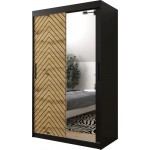 Ντουλάπα συρόμενη Jodelka με καθρέφτη-Mauro-Artisan--Μήκος: 120 εκ.