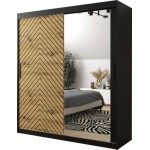 Ντουλάπα συρόμενη Jodelka με καθρέφτη-Mauro-Artisan--Μήκος: 180 εκ.