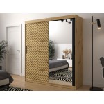 Ντουλάπα συρόμενη Jodelka με καθρέφτη-Artisan-Mauro--Μήκος: 180 εκ.