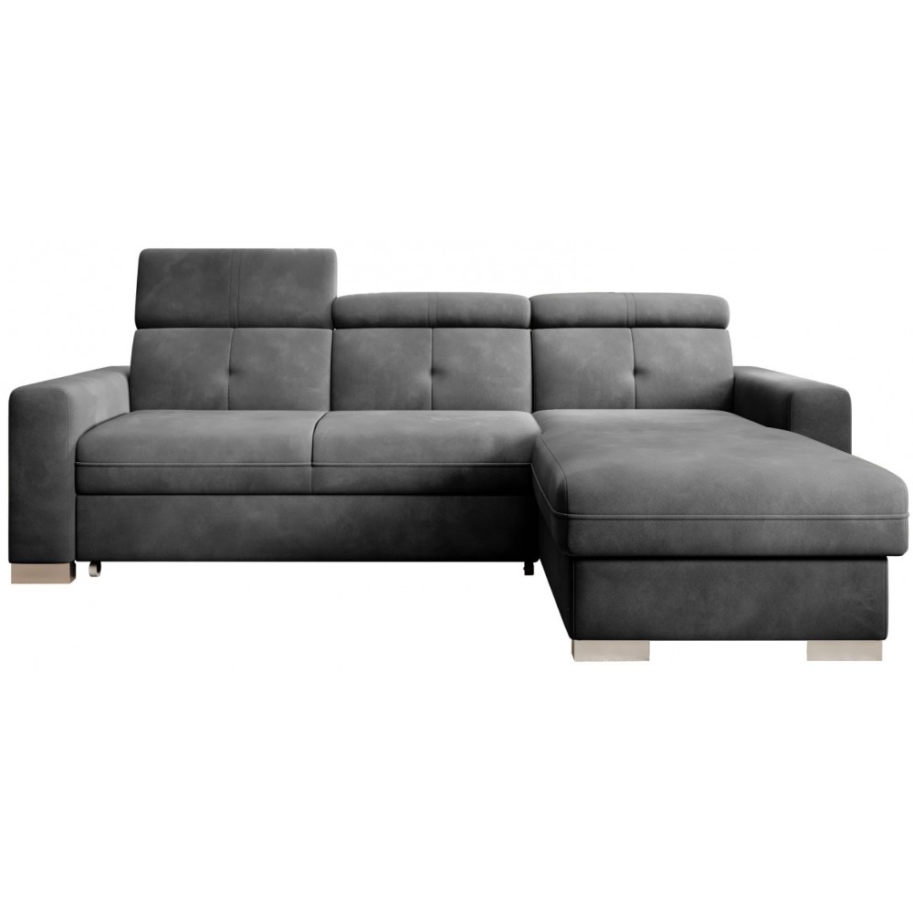 Γωνιακός Καναπές Fraseri-Gkri Skouro-Δεξιά