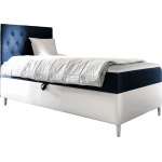 Επενδυμένο κρεβάτι Junior Filip I-Mple Skouro-Μήκος: 100 εκ.-Deksia