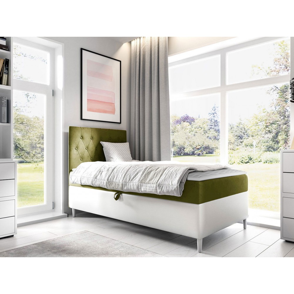 Επενδυμένο κρεβάτι Junior Filip I-Ladi-Μήκος: 90 εκ.-Aristera