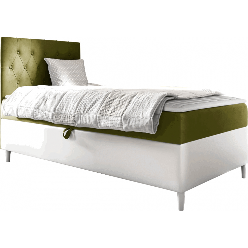 Επενδυμένο κρεβάτι Junior Filip I-Ladi-Μήκος: 100 εκ.-Deksia