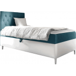 Επενδυμένο κρεβάτι Junior Filip I-Petrol-Μήκος: 100 εκ.-Deksia