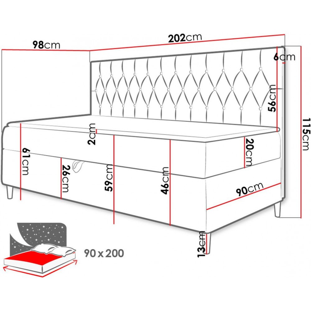 Καναπές κρεβάτι Junior Filip II-Mauro-Μήκος: 90 εκ.