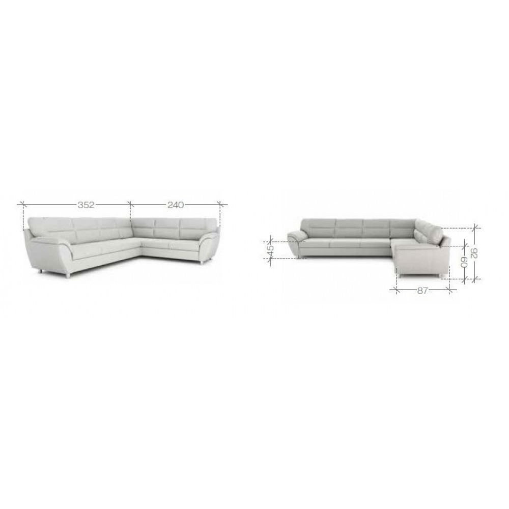 Γωνιακός καναπές Amiral max-Δεξιά-Gkri