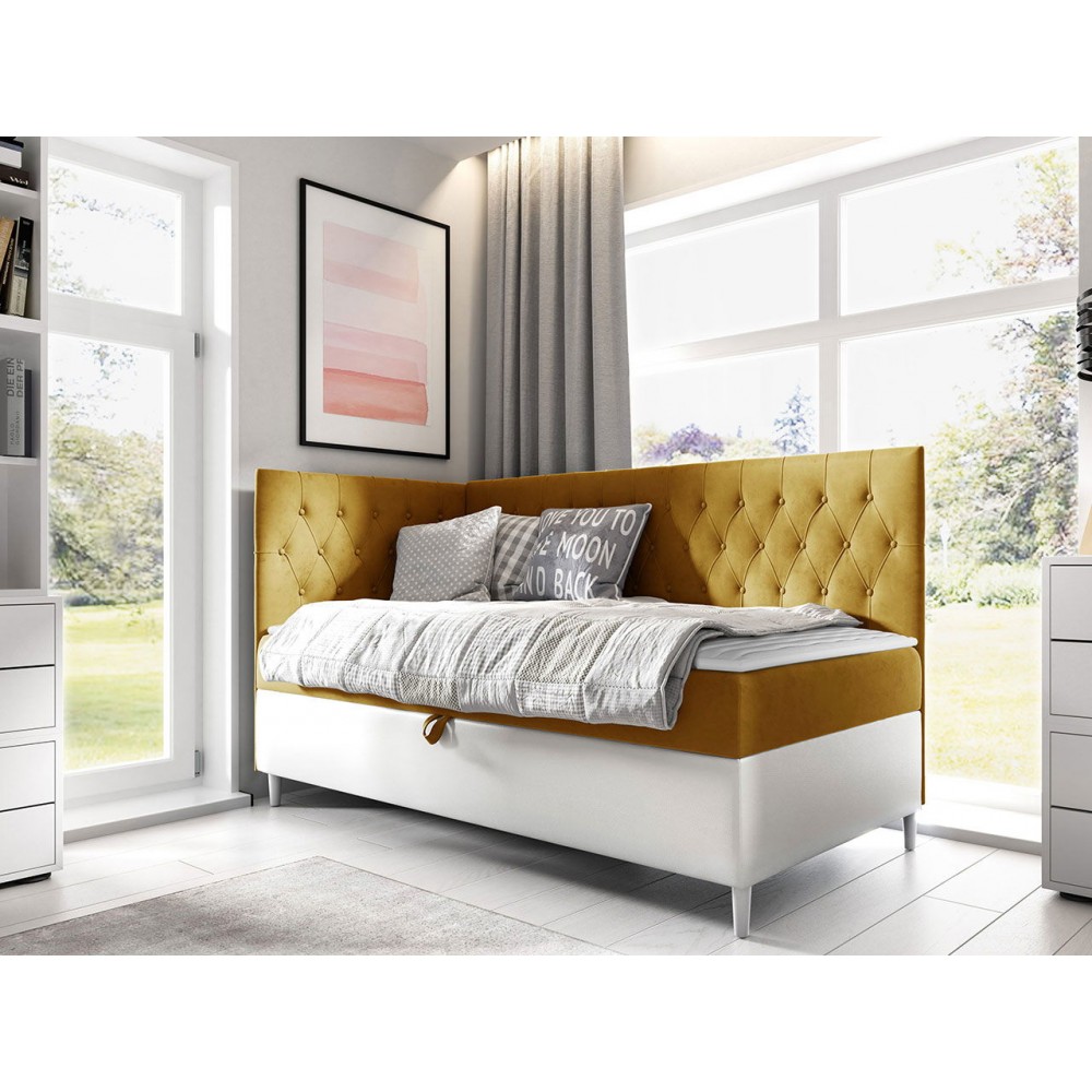 Καναπές κρεβάτι Junior Filip III-Portokali-Μήκος: 90 εκ.-Aristera