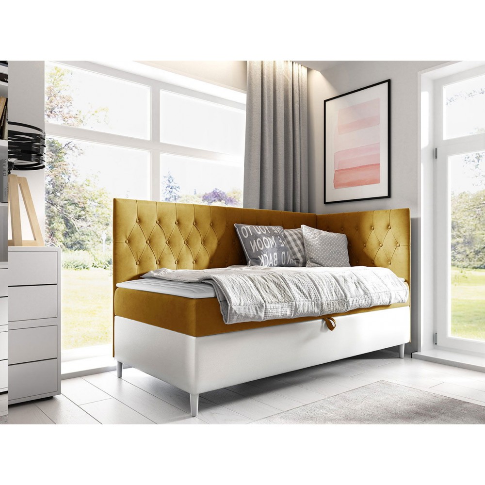 Καναπές κρεβάτι Junior Filip III-Portokali-Μήκος: 90 εκ.-Deksia