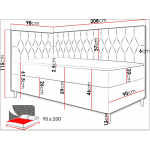Καναπές κρεβάτι Junior Filip III-Portokali-Μήκος: 90 εκ.-Deksia