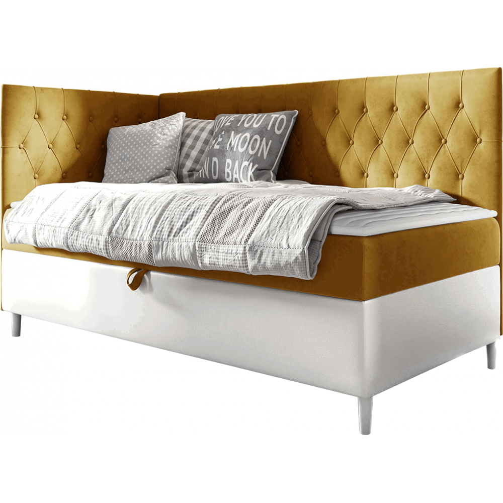 Καναπές κρεβάτι Junior Filip III-Portokali-Μήκος: 100 εκ.-Aristera