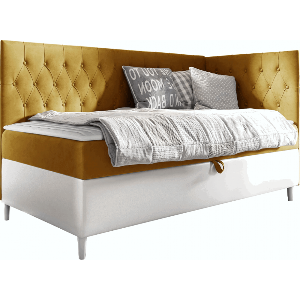 Καναπές κρεβάτι Junior Filip III-Portokali-Μήκος: 100 εκ.-Deksia