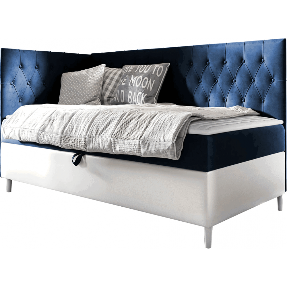 Καναπές κρεβάτι Junior Filip III-Mple Skouro-Μήκος: 90 εκ.-Aristera