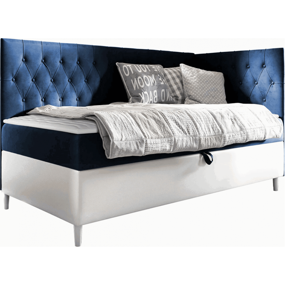 Καναπές κρεβάτι Junior Filip III-Mple Skouro-Μήκος: 100 εκ.-Deksia