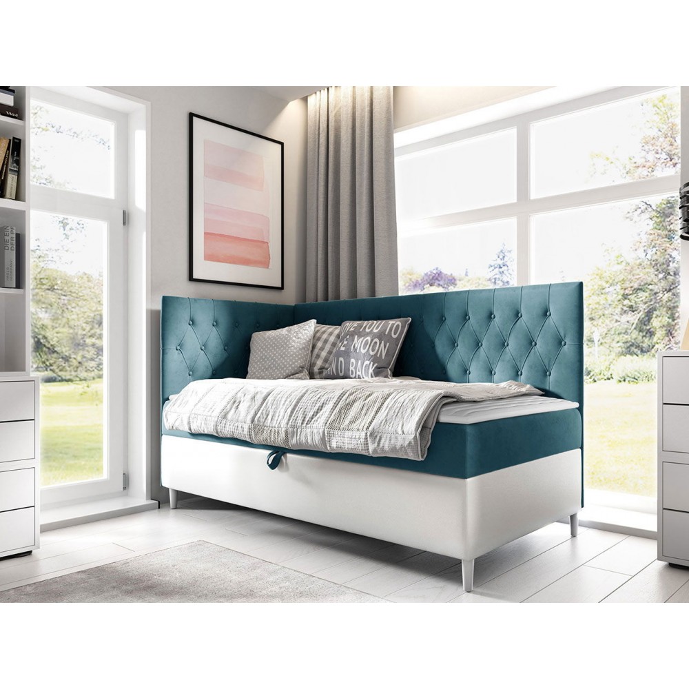 Καναπές κρεβάτι Junior Filip III-Petrol-Μήκος: 90 εκ.-Aristera