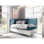 Καναπές κρεβάτι Junior Filip III-Petrol-Μήκος: 90 εκ.-Aristera