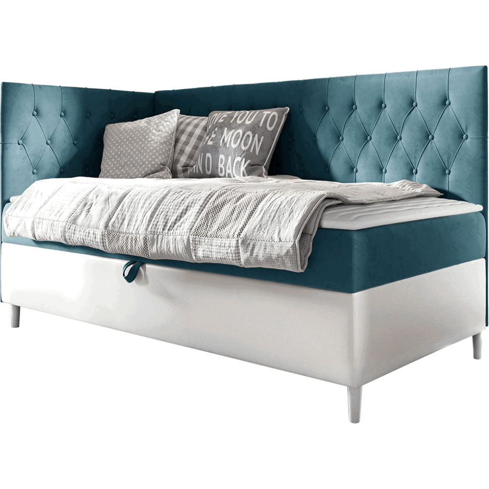 Καναπές κρεβάτι Junior Filip III-Petrol-Μήκος: 100 εκ.-Aristera