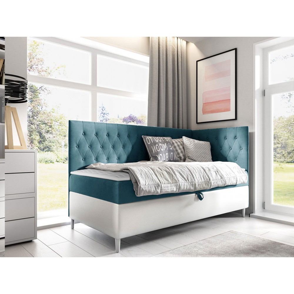 Καναπές κρεβάτι Junior Filip III-Petrol-Μήκος: 100 εκ.-Deksia