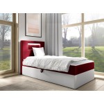 Επενδυμένο κρεβάτι Junior Gold I-Kokkino-90 x 200-Deksia