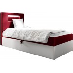 Επενδυμένο κρεβάτι Junior Gold I-Kokkino-90 x 200-Deksia