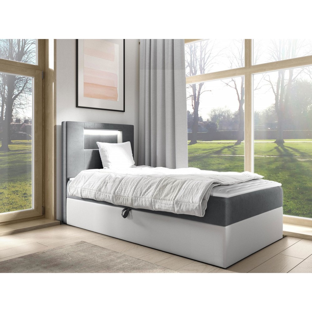 Επενδυμένο κρεβάτι Junior Gold I-Gkri-100 x 200-Deksia