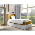 Επενδυμένο κρεβάτι Junior Gold I-Portokali-100 x 200-Aristera