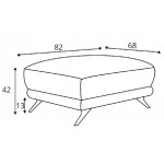 Πουφ Megis 82x68x42