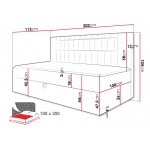Καναπές κρεβάτι Junior Gold II 202x102x115