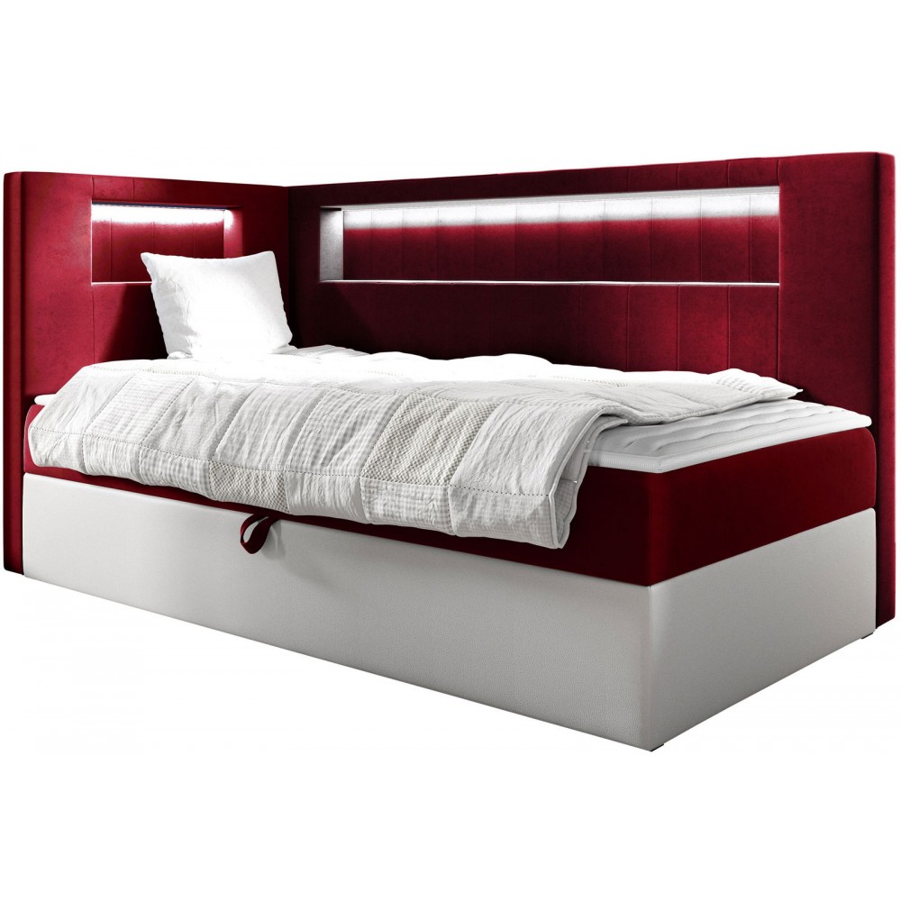 Καναπές κρεβάτι Junior Gold III-Kokkino-90 x 200-Aristera